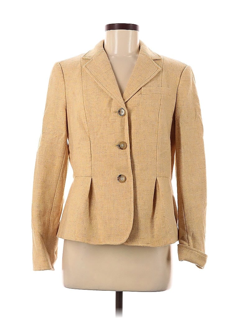 Click to view more detailed imagery on our partner's website Pre-owned Talbots Wool Blazer Jacket In Gold