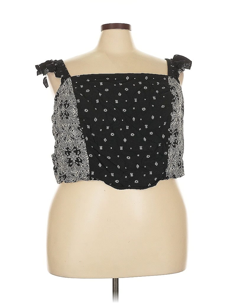 Pre-owned Torrid Sleeveless Blouse In Black
