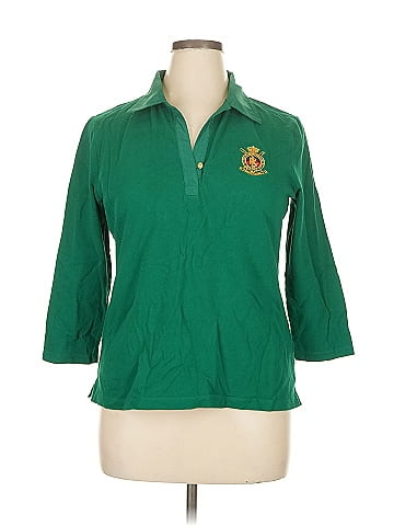 L-RL Lauren Active Ralph Lauren 3/4 Sleeve Button-Down Shirt (view 1)