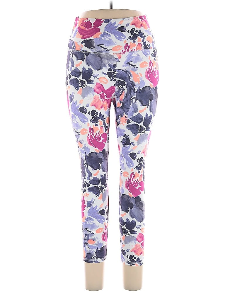 Balance Collection Floral Blue Leggings Size L - photo 1