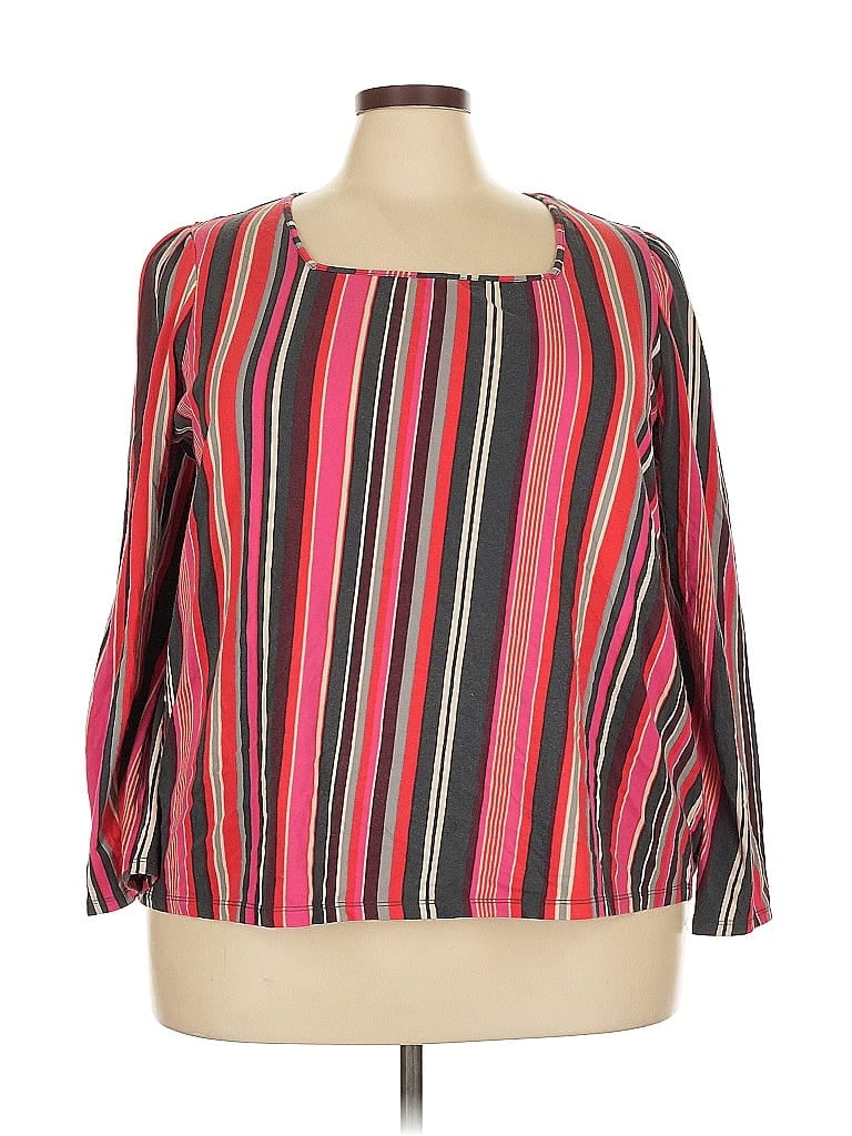 Pre-owned Lane Bryant 3/4 Sleeve Blouse In Pink