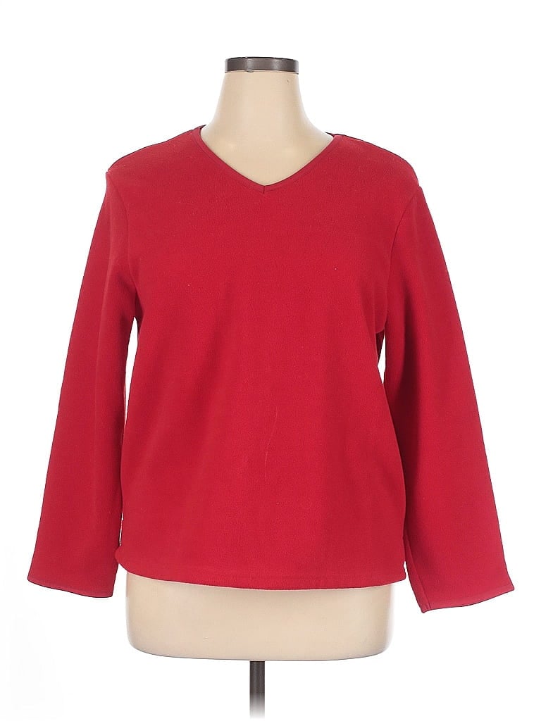 Click to view more detailed imagery on our partner's website Pre-owned Basic Editions Pullover Sweater In Red