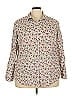Woman Within 100% Cotton Floral Ivory 3/4 Sleeve Button-Down Shirt Size 22 - photo 1