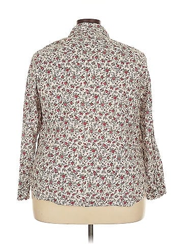 Woman Within 3/4 Sleeve Button-Down Shirt (view 2)
