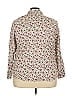 Woman Within 100% Cotton Floral Ivory 3/4 Sleeve Button-Down Shirt Size 22 - photo 2