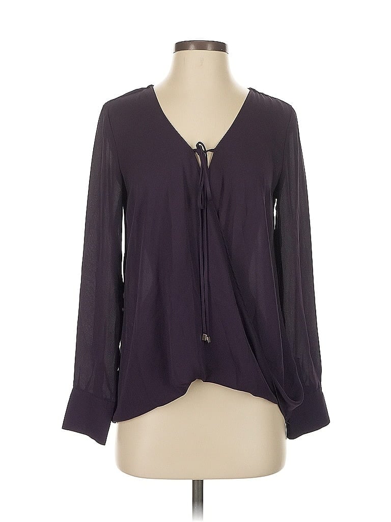 WAYF 100% Polyester Purple Long Sleeve Blouse Size XS - photo 1