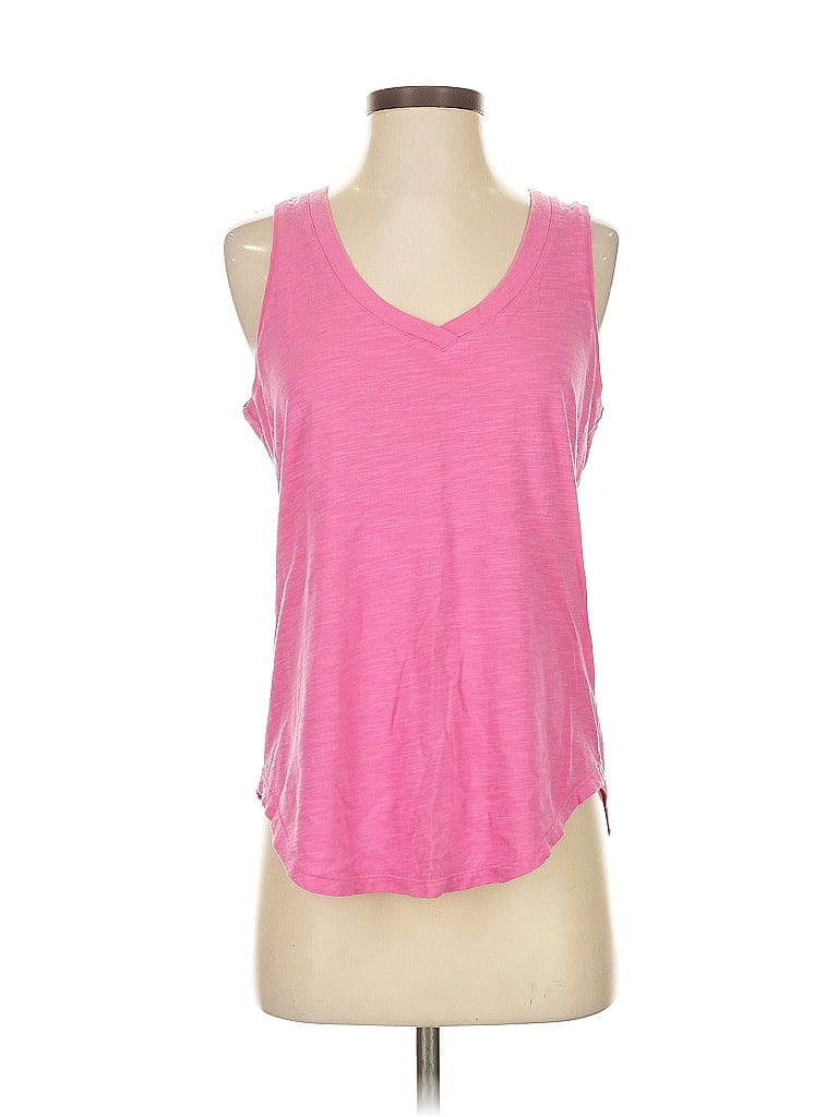 Pre-owned Pj Salvage Tank Top Pink Plunge Neckline Tops