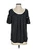 Max Studio Polka Dots Black Short Sleeve Blouse Size S - photo 1