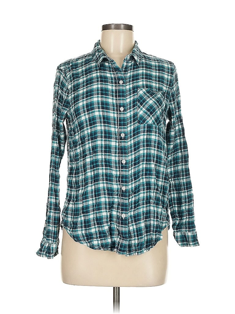 Pre-owned Lucky Brand Long Sleeve Button Down Shirt In Blue