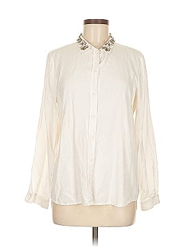 Sézane Long Sleeve Silk Top