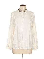 Sézane Long Sleeve Silk Top