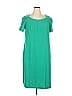 Roaman's Solid Green Casual Dress Size 16 - photo 1