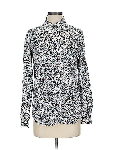 Equipment Long Sleeve Silk Top (view 1)
