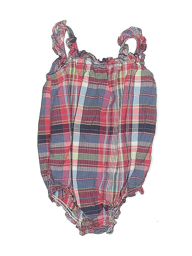 Pre-owned Chaps Babies' Short Sleeve Onesie In Pink