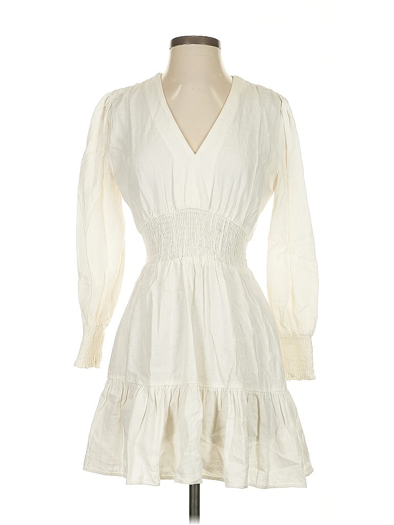 white maxi long sleeve dress Crystal – LoSaTa end_use:Casual Size:14.5 32/33 Azazie Denisse Black Floral