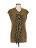 Lanvin Brown Gold Sleeveless Top Size L - photo 1
