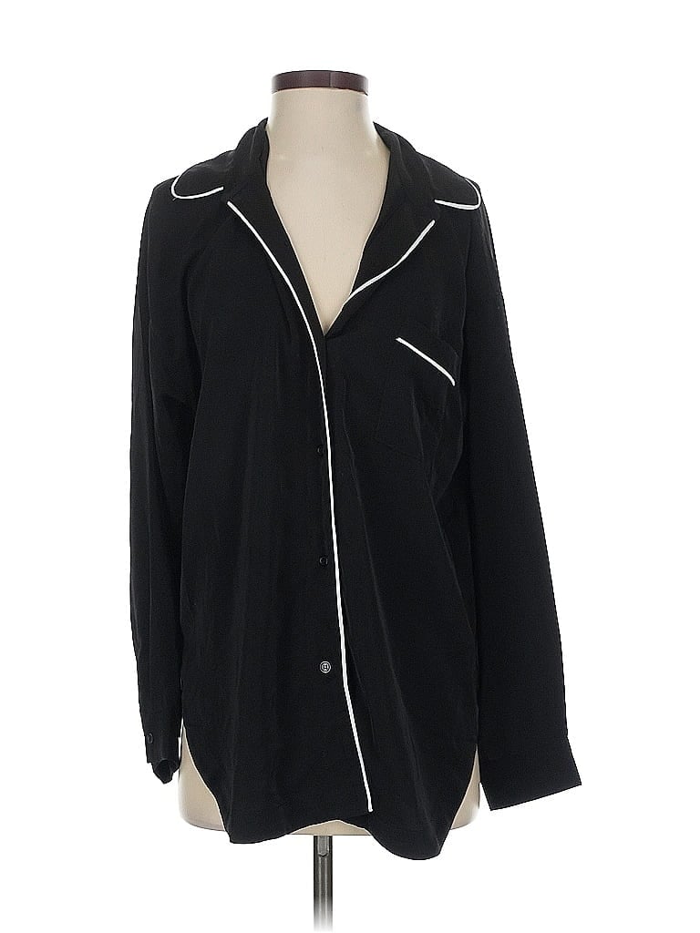 Pre-owned Rachel Parcell Long Sleeve Blouse In Black