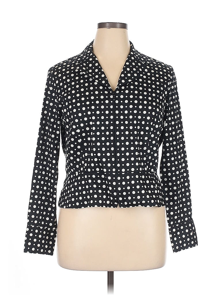 New York & Company One Button Polk-a-dot Blazer Size 6