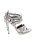 Elizabeth and James Metallic Silver Gray Heels Size 8 - photo 1