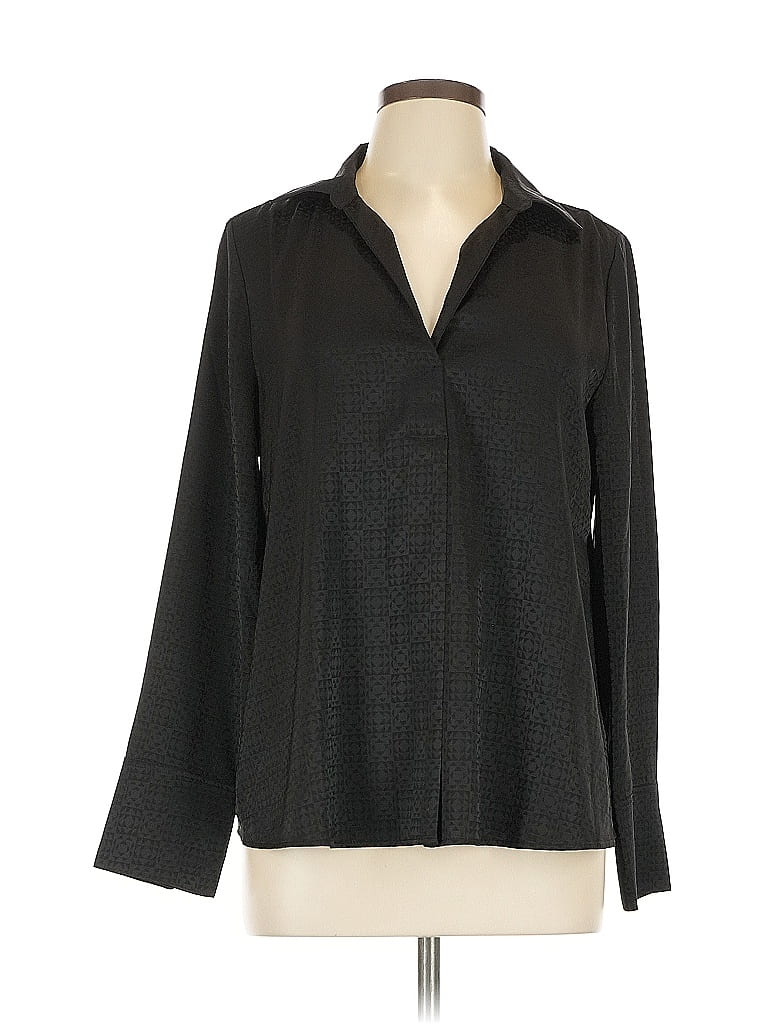 Pre-owned Vince Camuto Long Sleeve Blouse In Black