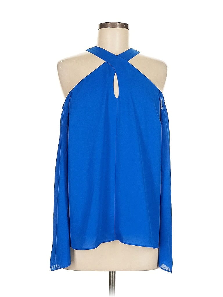 Pre-owned Inc International Concepts Sleeveless Blouse In Blue