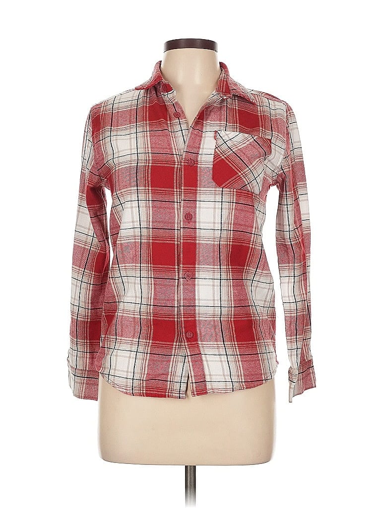 Pre-owned Levi's Long Sleeve Button Down Shirt In Red