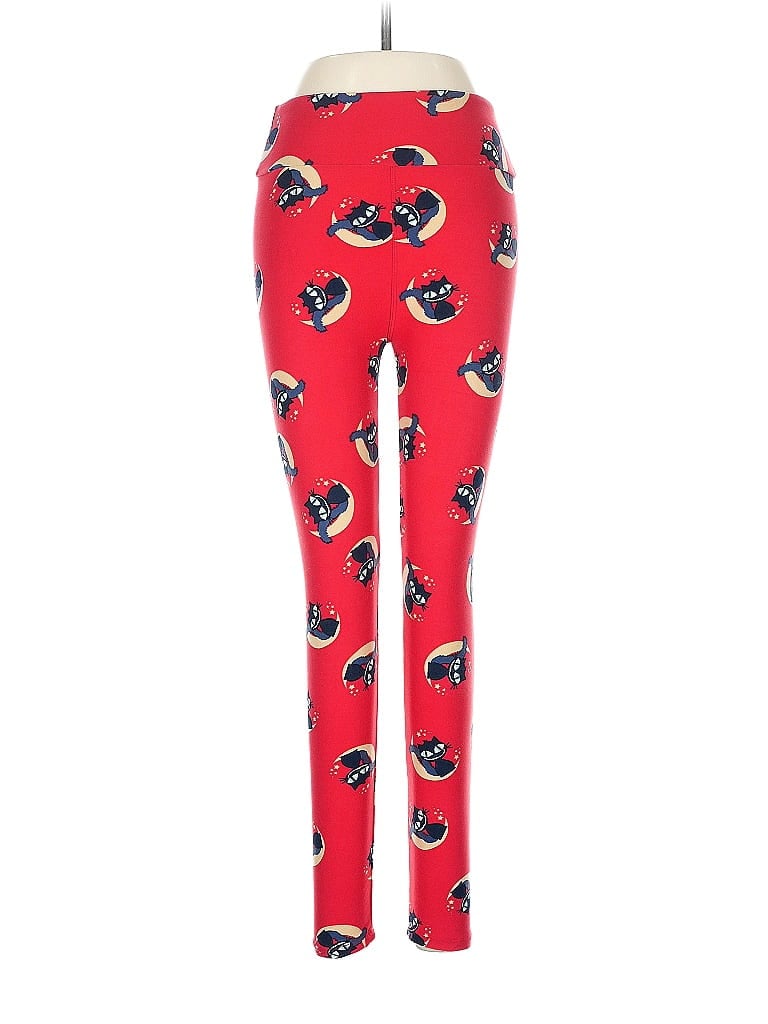 Pre-owned Lularoe Leggings In Red