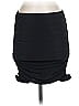 Unbranded 100% Polyester Solid Black Casual Skirt Size S (estimated) - photo 1
