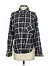 Zara Plaid Black Long Sleeve Button-Down Shirt Size S - photo 1