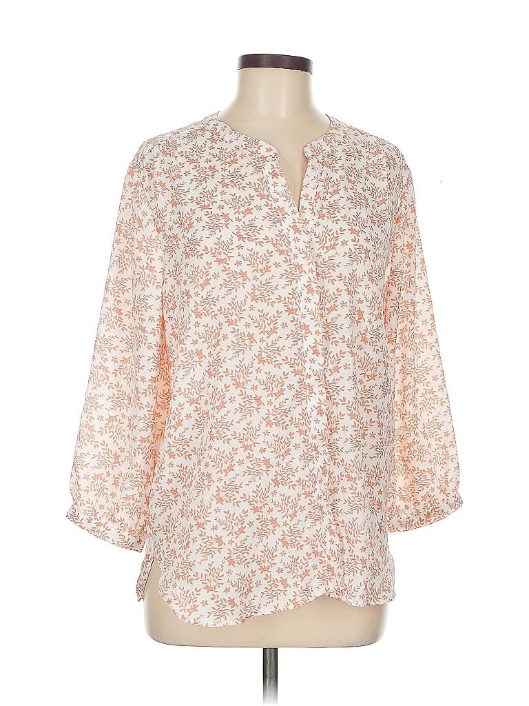 Pre-owned Jachs 3/4 Sleeve Blouse In Orange