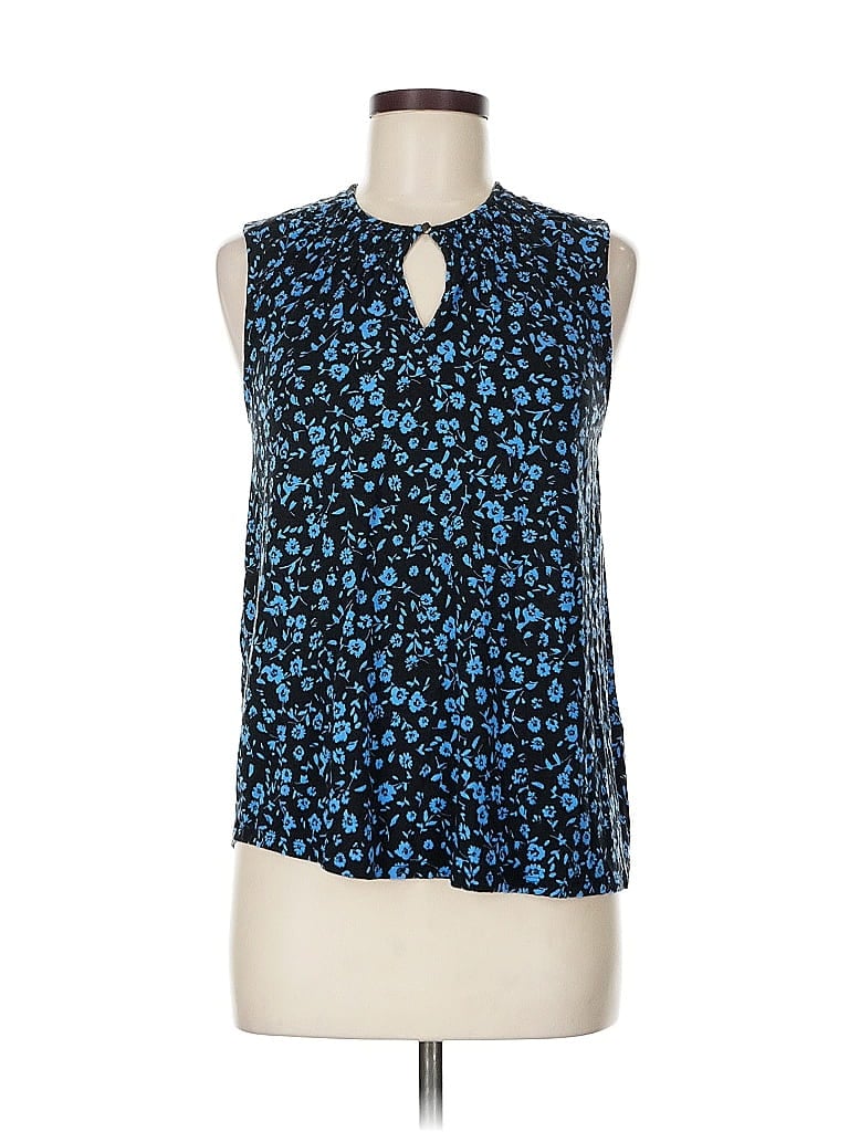 Pre-owned Banana Republic Tank Top Blue Halter Neckline Tops