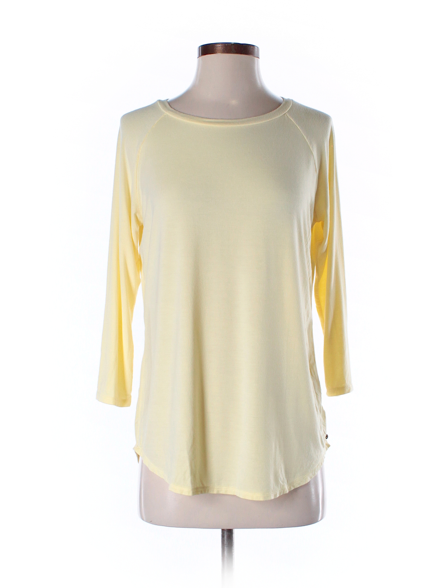 American Eagle Outfitters Solid Yellow 3/4 Sleeve T-Shirt Size M - 56% ...