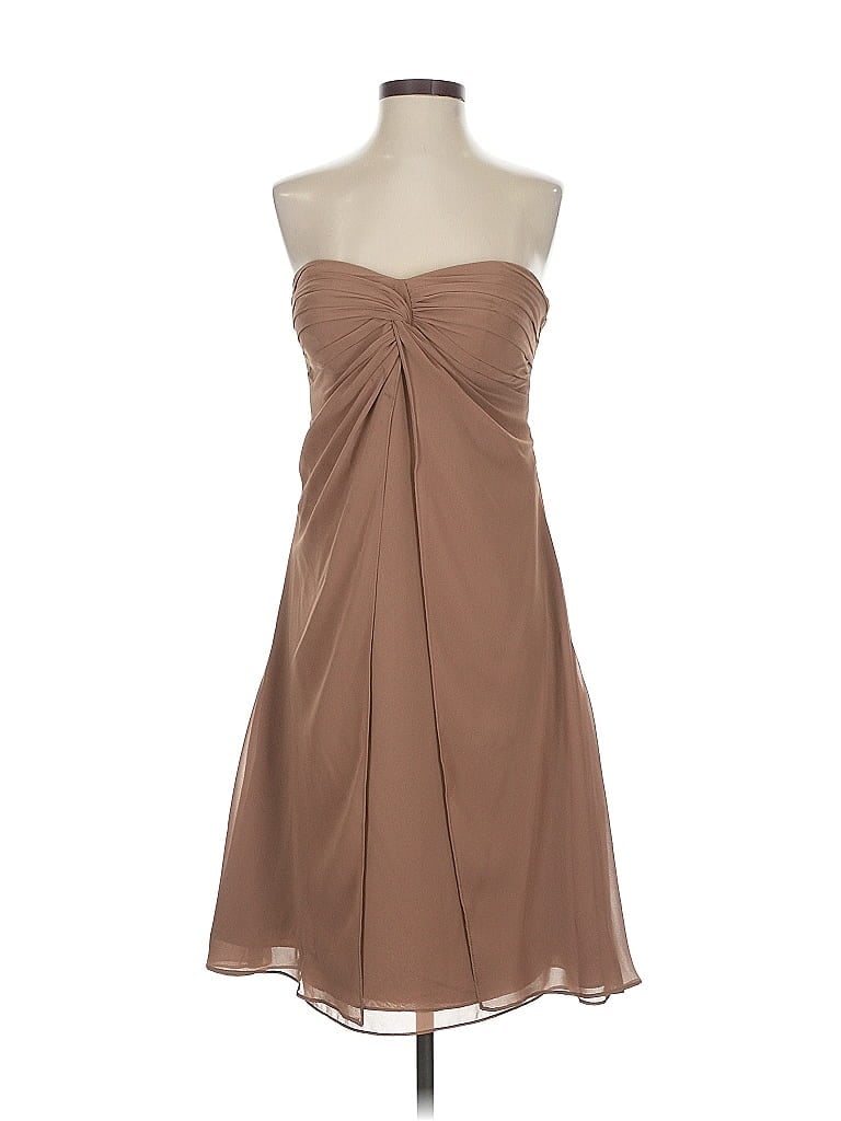Pre-owned Bill Levkoff Cocktail Dress In Brown