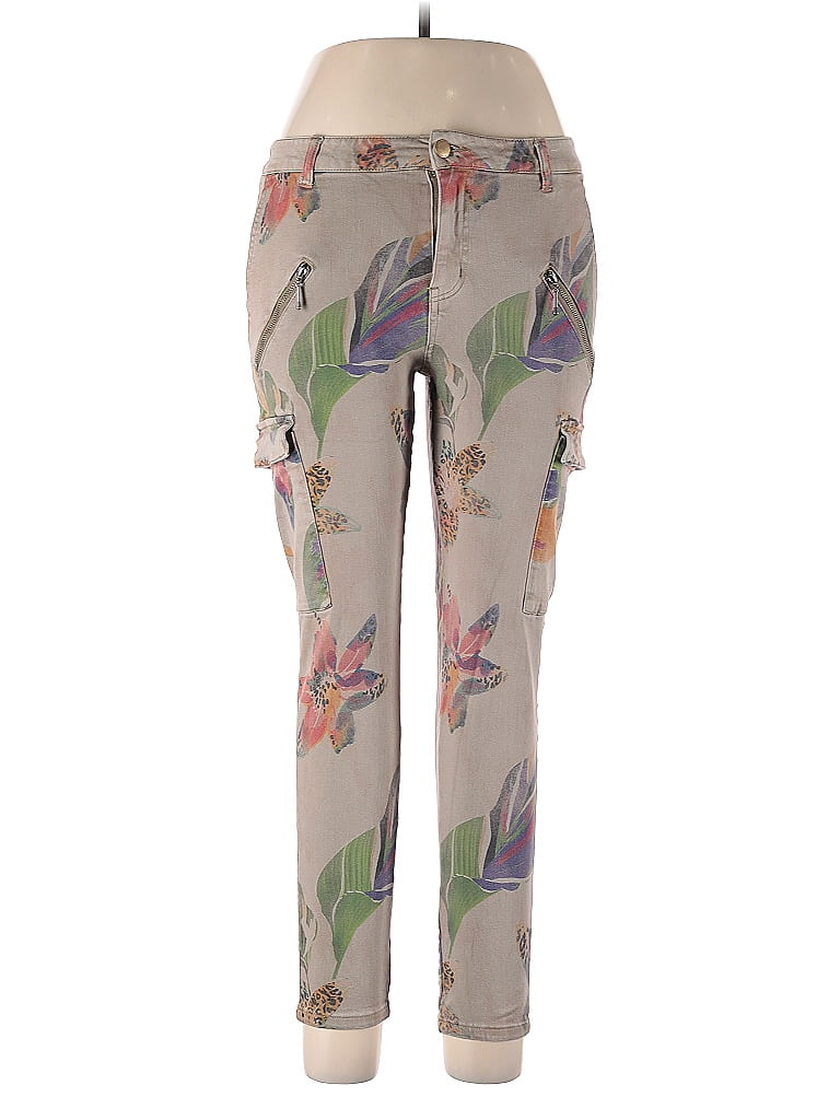 Desigual Tropical Gray Cargo Pants Size EU 42 / US 12 - photo 1