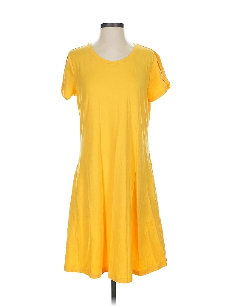 Pre-owned Isaac Mizrahi Live Casual Dress In Yellow