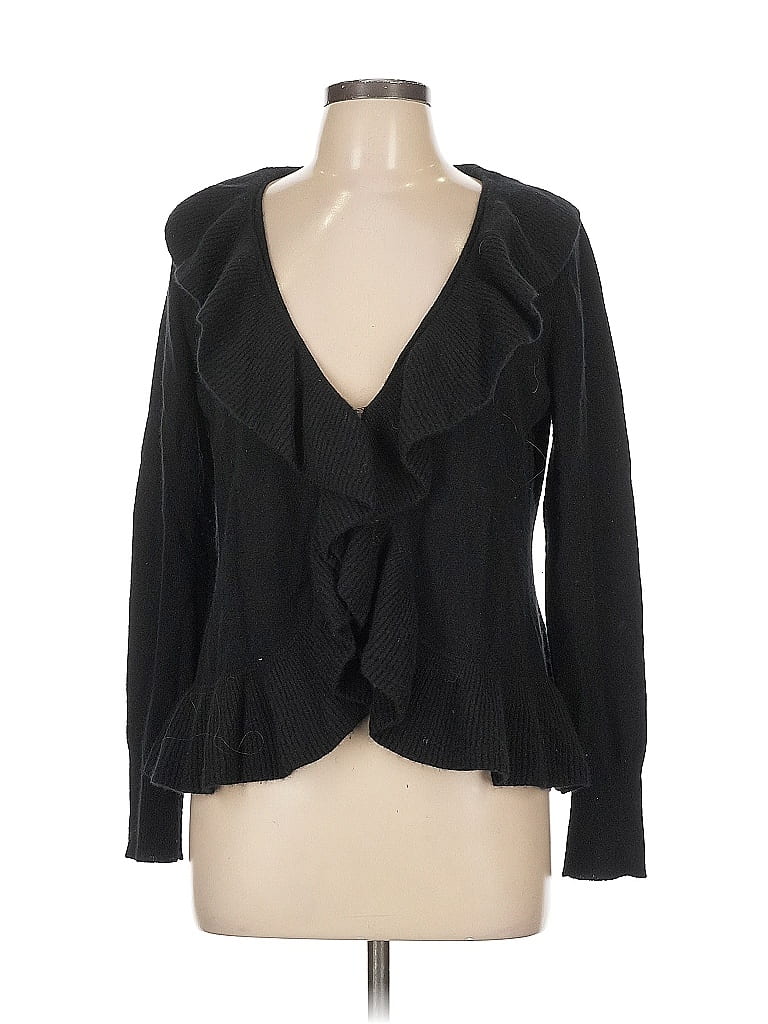 Sofia Cashmere 100% Cashmere Black Long Sleeve Blouse Size L - photo 1