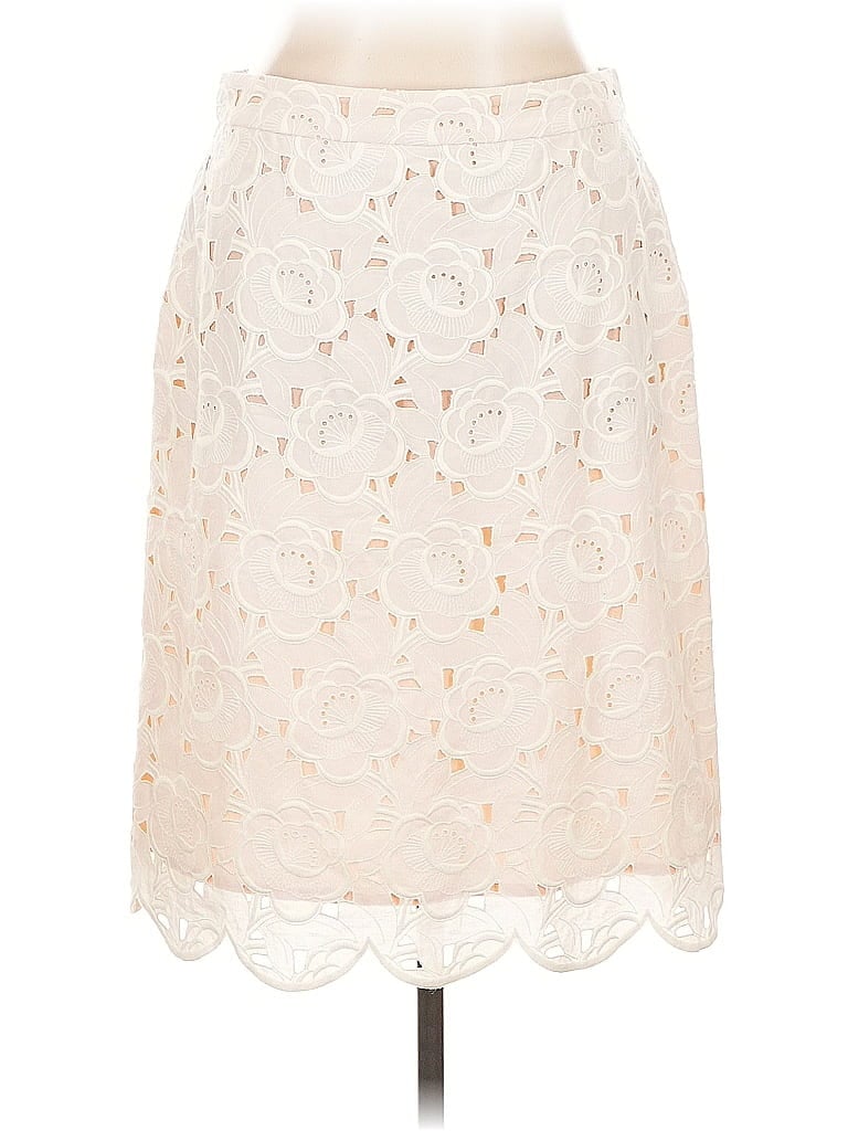 J.Crew Collection 100% Cotton Ivory Formal Skirt Size 12 - photo 1