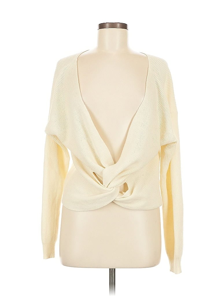 NASTY GAL INC. Pre-owned Cardigan Sweater In White