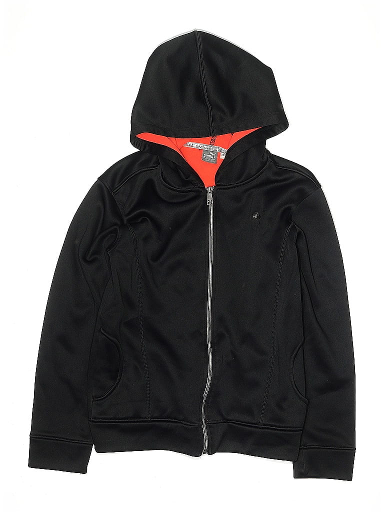 Pre-owned Puma Kids' Zip Up Hoodie In Black