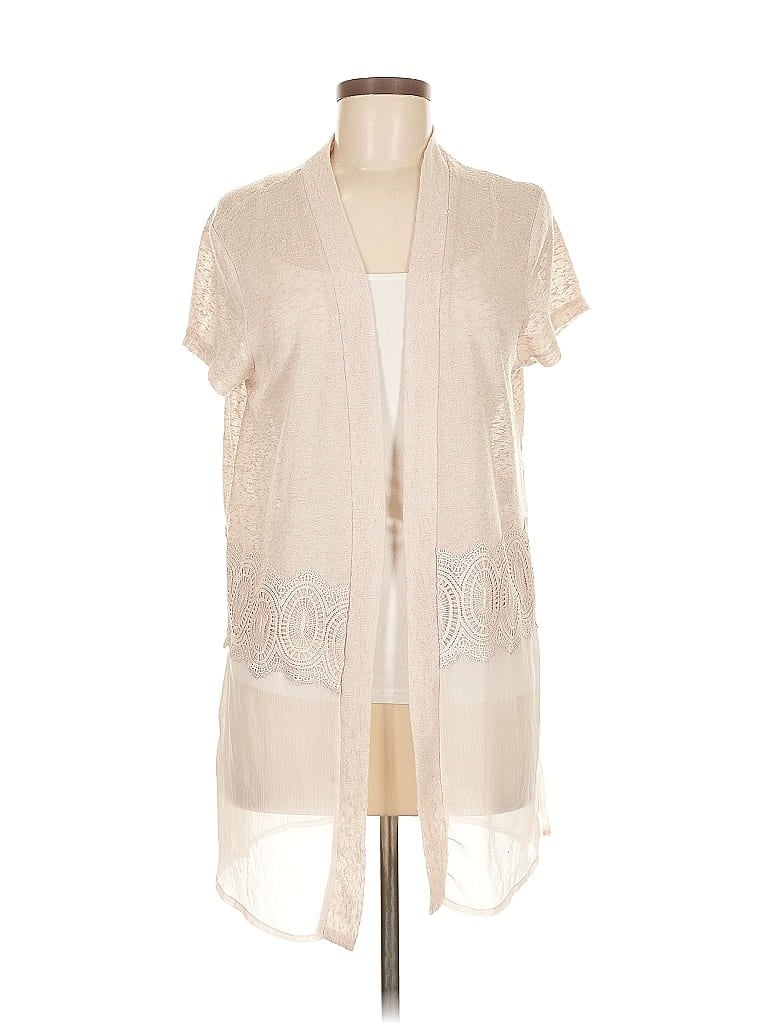Pre-owned August Silk Kimono In White