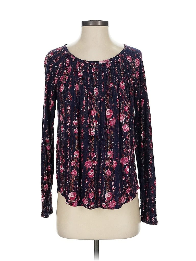 Pre-owned Lucky Brand Long Sleeve Blouse In Purple