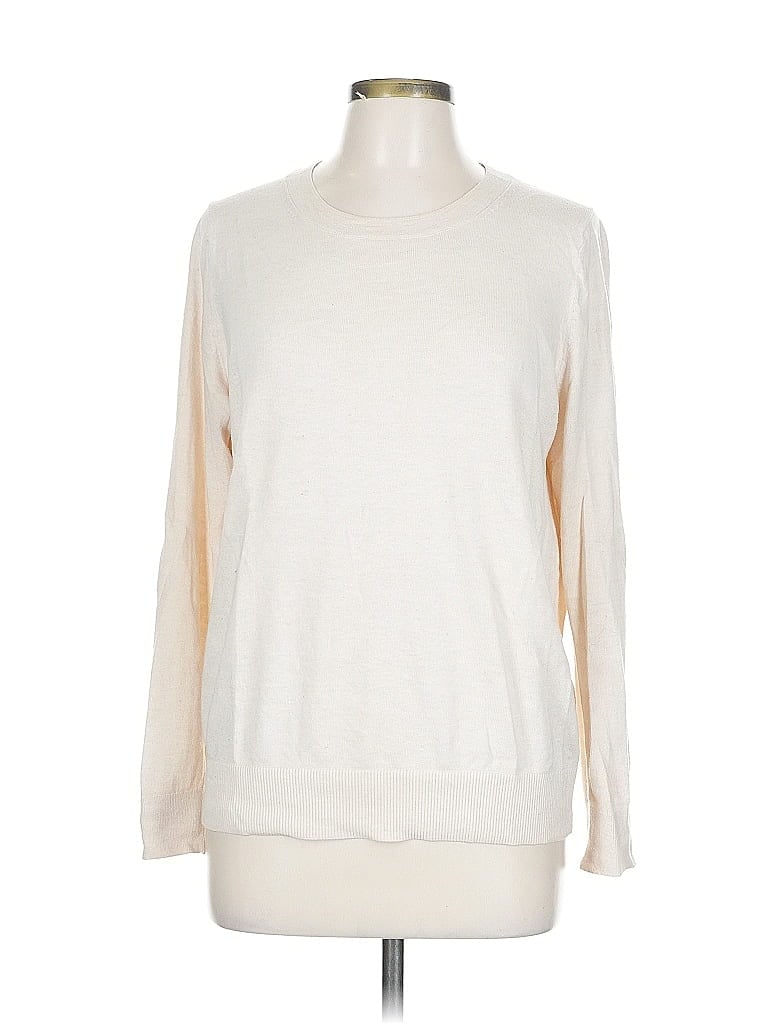 Pre-owned Banana Republic Factory Store Pullover Sweater In White