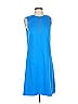 St. John Solid Blue Casual Dress Size 4 - photo 1