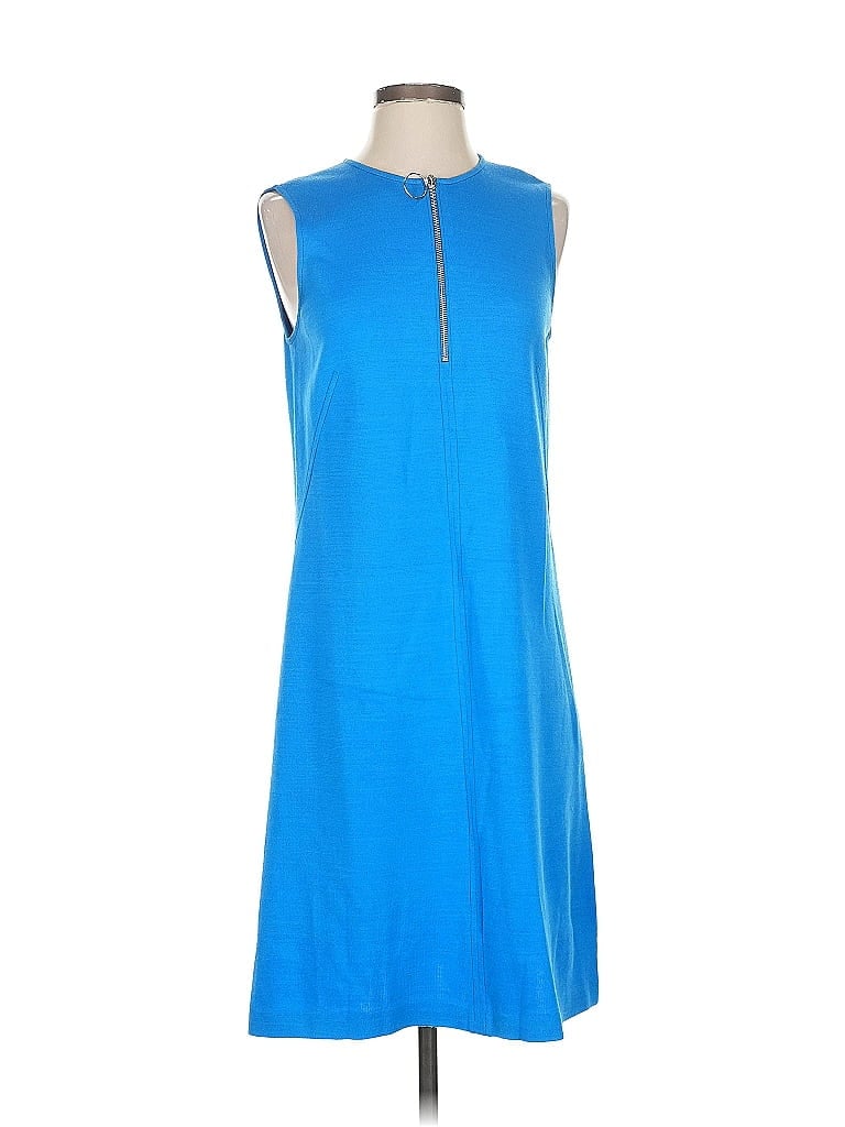 St. John Solid Blue Casual Dress Size 4 - photo 1