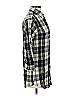 Theory Plaid Black 3/4 Sleeve Button-Down Shirt Size 4 - photo 4