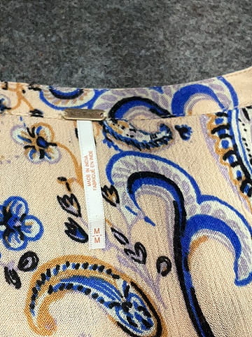 Free People 100% Rayon Tan Casual Dress Size M