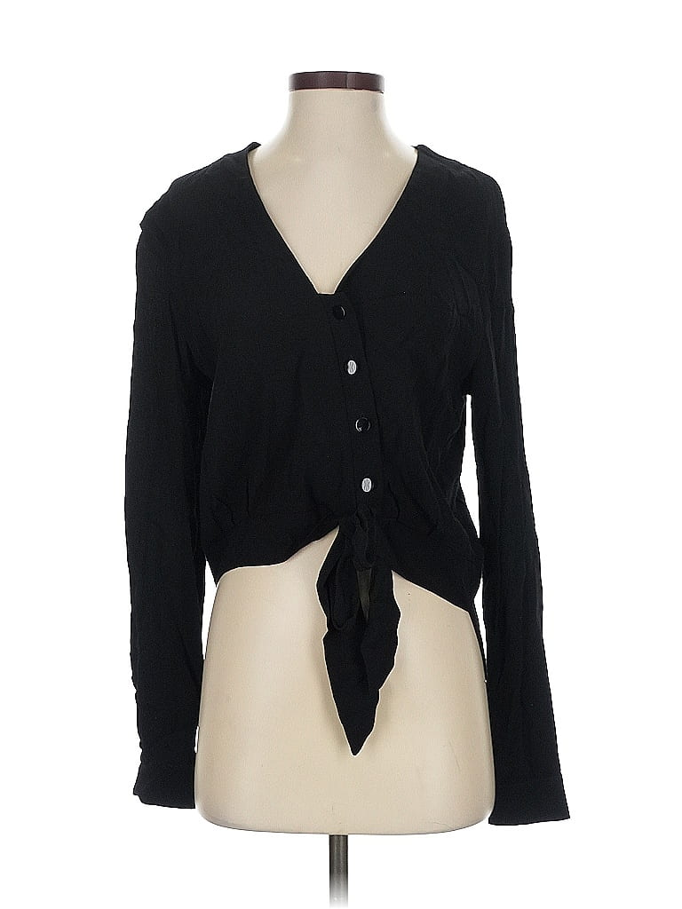 Fresha London Long Sleeve Blouse In Black