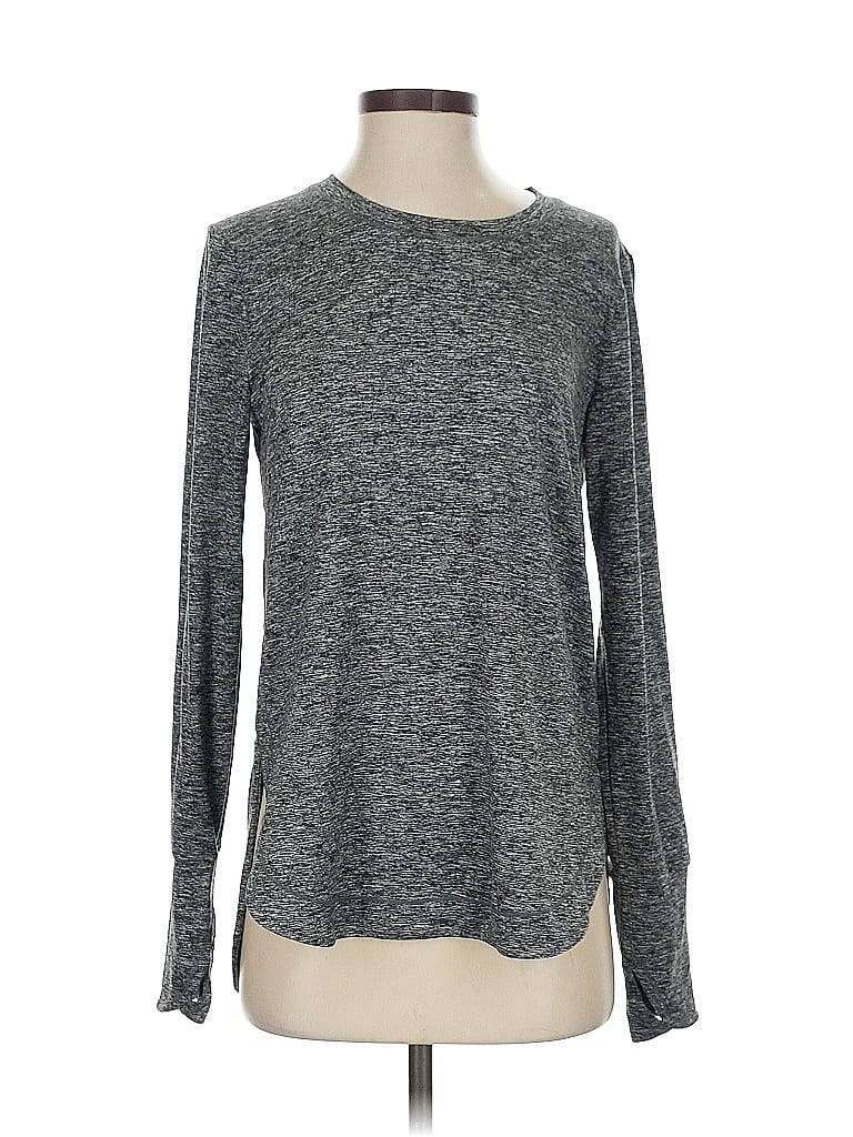 Pre-owned Athleta Long Sleeve T-shirt In Gray