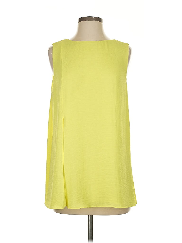 Pre-owned Ellen Tracy Sleeveless Blouse In Yellow