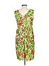 Carlisle 100% Polyester Print Green Cocktail Dress Size 12 - photo 3